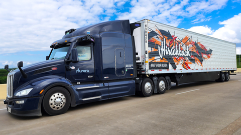 Aurora Driver-equipped tractors with Hirschbach refrigerated trailers (Photo: Business Wire)